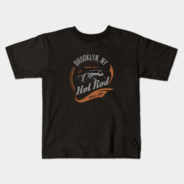 Brooklyn Hot Rod Classic Car Kids T-Shirt by Jose Luiz Filho